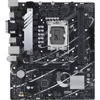 ASUS PRIME B760M-K D4 - Motherboard - micro ATX - LGA1700 Socket - B760 Chipset - USB 3.2 Gen 1 - 2.5 Gigabit LAN - onboard graphics (CPU required) -