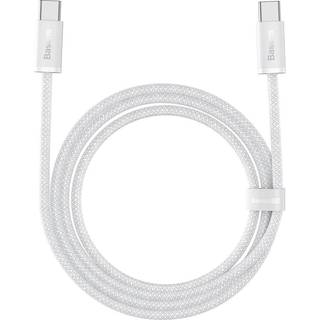 USB-C-til-USB-C-kabel Baseus, 100W, 2m (hvid)