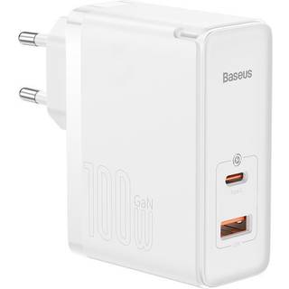 Baseus GaN5 Pro Hurtiglader 100W - Hvid