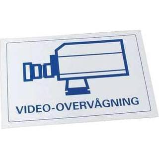 Advarselsskilt videoovervågning, selvklæbende