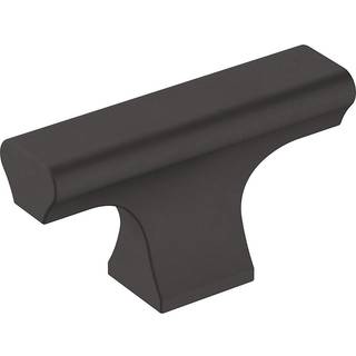 Amerock | Kabinetsknap | Matte sort | 2 tommer (51 mm) l?ngde | Status | 1 pakke | Skuffeknap | Skabshardware