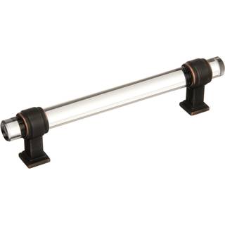 Amerock | Kabinettræk | Klar/oli-rubbed bronze | 5-1/16 tommer (128 mm) Center til centrum | Glacio | 1 pakke | Skuffet træk | Skuffehåndtag | Sk