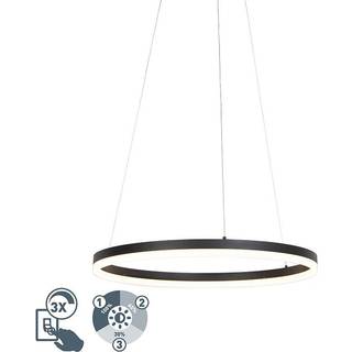 Design ring pendel sort 60cm inkl LED og lysdæmper - Anello