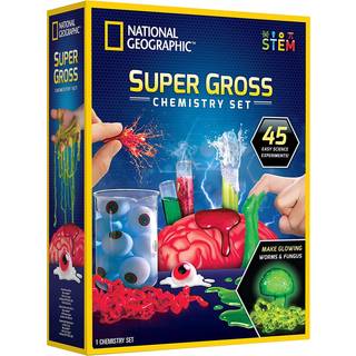 National Geographic Gross Science Kit- 45 Eksperimenter- Dissect A Brain Make Glowing Slime Worms For Kids 8-12 Stem Project Gifts Boys and Girls
