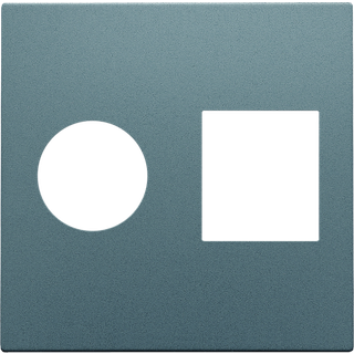 Niko Afdækning tv+rj45, steel grey