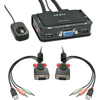 Lindy High Speed VGA KVM switch - 2 vejs.