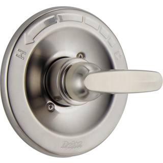 Delta Faucet Foundations 13-serie Enfunktionsbruser Ventilkit-kitbrushåndtag Delta Bruser Trim Kit Rustfrit BT13010-SS (Ventil ikke inkluderet)