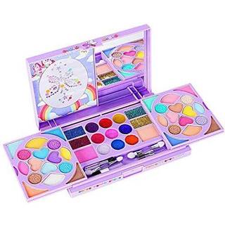 Tomons Kids Makeup Kit til Girl Princess Real Washingable Cosmetic Toy Beauty Set med Mirror - Non Toxic Birthday Toys Gift til 3 4 5 6 7 8 9 10