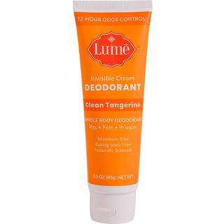 Lume Whole Body Deodorant - Invisible Cream Tube - 72 timers lugtkontrol - Aluminiumsfri bagepulver Gratis hud sikker - 3.0 ounce (ren mandarin)