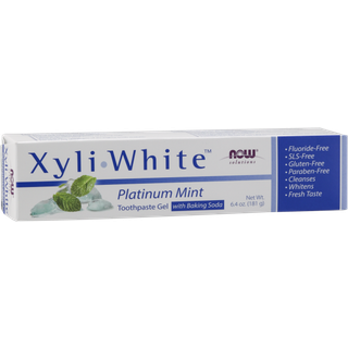 NOW Foods Xyliwhite Platinum Mint Tandpastagel med Bagepulver