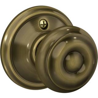 Schlage F170 Geo 609 Georgisk d?rknap En-sidet ikke-drejende dummy d?rh?ndtag Antik messing