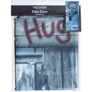 Falsk Halloween dørdekoration 180x80 cm. - FREE HUGS