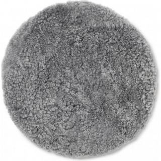 Skinnwille, Curly Siddepude ø34 cm Charcoal grey Silver