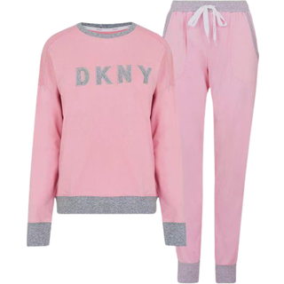 DKNY New Signature Long Sleeve Top and Jogger PJ - Grey - X-Small