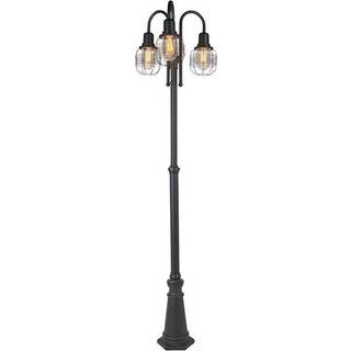 Rustik udendørslampe sort 3-lys IP44 - Guardado