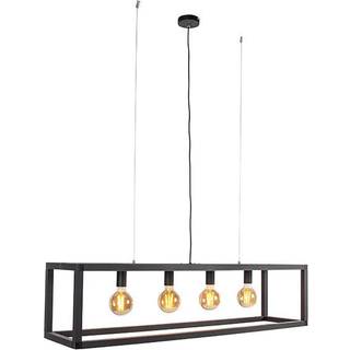 Industriel pendellampe sort 4-lys - Big Cage