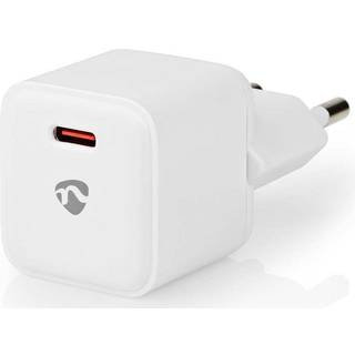 Nedis väggladdare USB-C PD 20w, vit