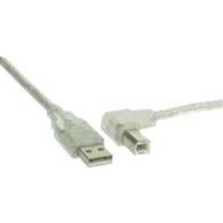 USB kabel 2.0 - USB-A han / USB-B han - Højre vinklet - 2 m