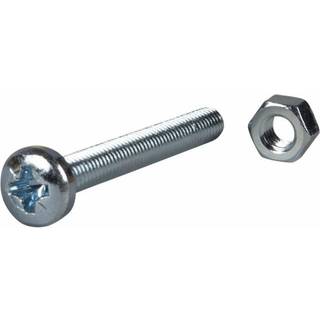 ESSVE 530042 Maskinskrue med møtrik, afrundet hoved, FZB M6 x 50 mm, stk. 6