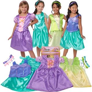 Disney Princess Girls Dress Up Trunk - Rapunzel Ariel Tiana & Jasmine - 21 stykker [Amazon Exclusive]