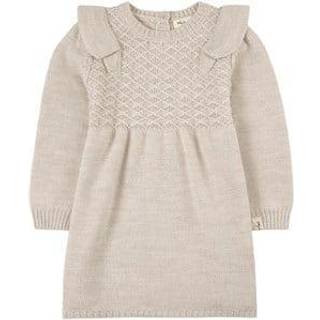 Little Jalo Flounce Strikkjole Khaki 56 cm  Grøn  56 cm  kvinde