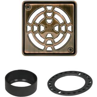 Schluter Kerdi -Drain Classic Shower Grate Kit med integreret hældningsobligationsflange - Ideel til fliser - 4 """" Riststørrelse firkantet oli -r