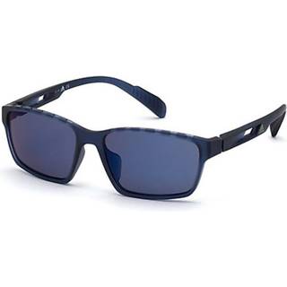 Adidas Sport Unisex SP0024 91V Solbriller Injiceret Blå uigennemsigtig Blå Geometrisk Normal