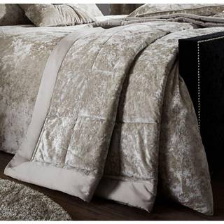 Catherine Lansfield Catherine Lansfield Natural Crushed Velvet Bedspread