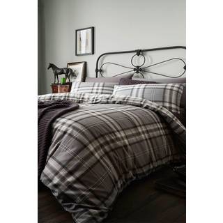 Catherine Lansfield Catherine Lansfield Grey Kelso Check Easy Care Duvet Cover and Pillowcase Set