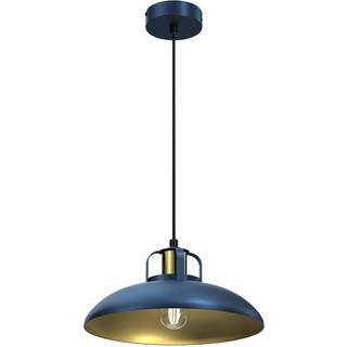 Pendellampe Felix, blå/guld, 1 lyskilde