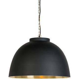 Pendellampe sort med messing indvendig 60 cm - Hoodi