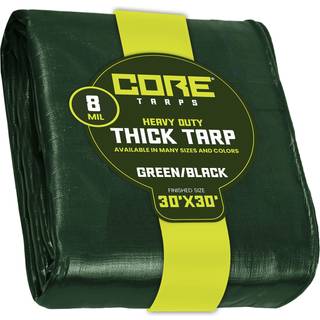 Kerne tarps Heavy Duty 8 Mil Tarp Cover Vandtæt UV -resistent Rip and Tear Proof Poly Tarpaulin med forstærkede kanter til tagcamping Patio Pool