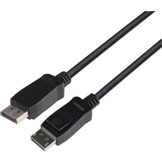 Deltaco LSZH DisplayPort Kabel 8K Sort (2 meter)