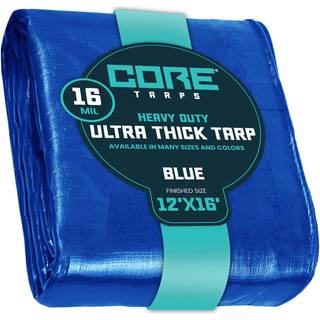 Kerne tarps ekstra tunge 16 mil tarp cover vandtæt UV -resistent rip og tåre bevis poly tarpaulin med forstærkede kanter til tagcamping gårdhave