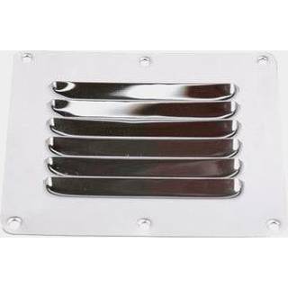 Ventilationsgitre, rustfrit stål, 127 mm x 65 mm, sølv
