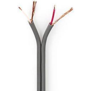 Nedis Lydkabel | 2 x 0.16 mm² | Kobber | 100.0 m | Runde | PVC | Mørkegrå | Rulle