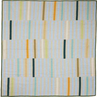 Hübsch Twist Sengetæppe Block Mørkegrøn & Flerfarvet 260×260