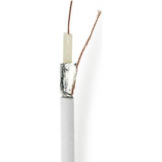 Nedis Coax Kabel På Rulle | Coax 12 | 75 Ohm | Dobbelt afskærmet | ECA | 25.0 m | Coax | PVC | Hvid | Gaveæske