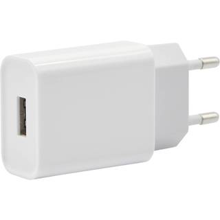SiGN Vægoplader til iPhone, iPad, Android 1xUSB-A, 2.4A - Hvid