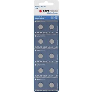 LR54/AG10 10-pak AgfaPhoto knapcellebatteri - Alkaline, 1,5V