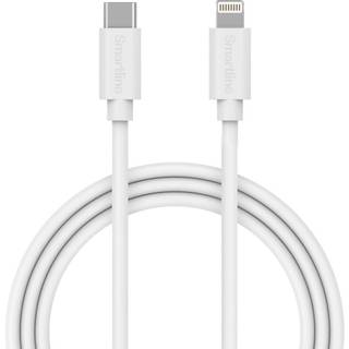 Smartline Langt USB-kabel USB-C - Lightning 2m iPhone 13 hvid