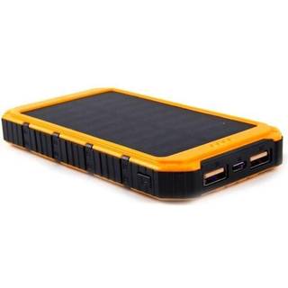 Powerbank 8000mAh med Solcelleopladning Gul