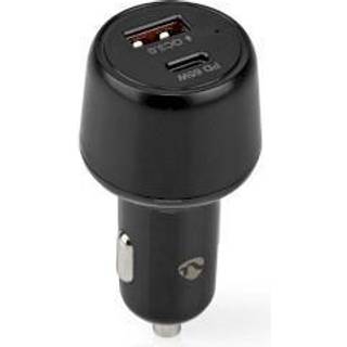 Nedis Biloplader USB-A / USB-C 65W - Sort