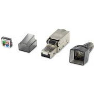 121171, RJ-45, Nikkel, Hanstik, Lige, Metal, Plast, Cat6a
