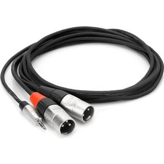 Hosa HMX -003Y Pro stereo breakout -kabel - 3,5 mm TRS mand til dobbelt XLR -mand - 3 fod