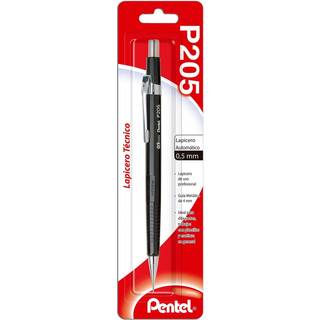 Pentel skarp automatisk blyant 0,5 mm sort t?nde 1 pakke (P205BP-K6)