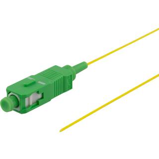 DELTACO OS2 fiber pigtail, SC, simplex, APC, 9/125, 1.5m
