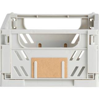 Stabelbar foldekasse lysegrå 25x16,5x10 cm 2 stk.