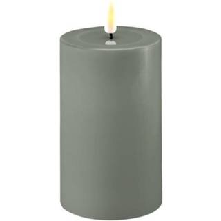 Deluxe Homeart Salvie grøn LED Bloklys 7,5x12,5cm