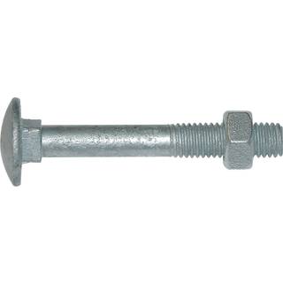 NKT bræddebolt m/møtrik 4.6 FZV M10×110, 25stk